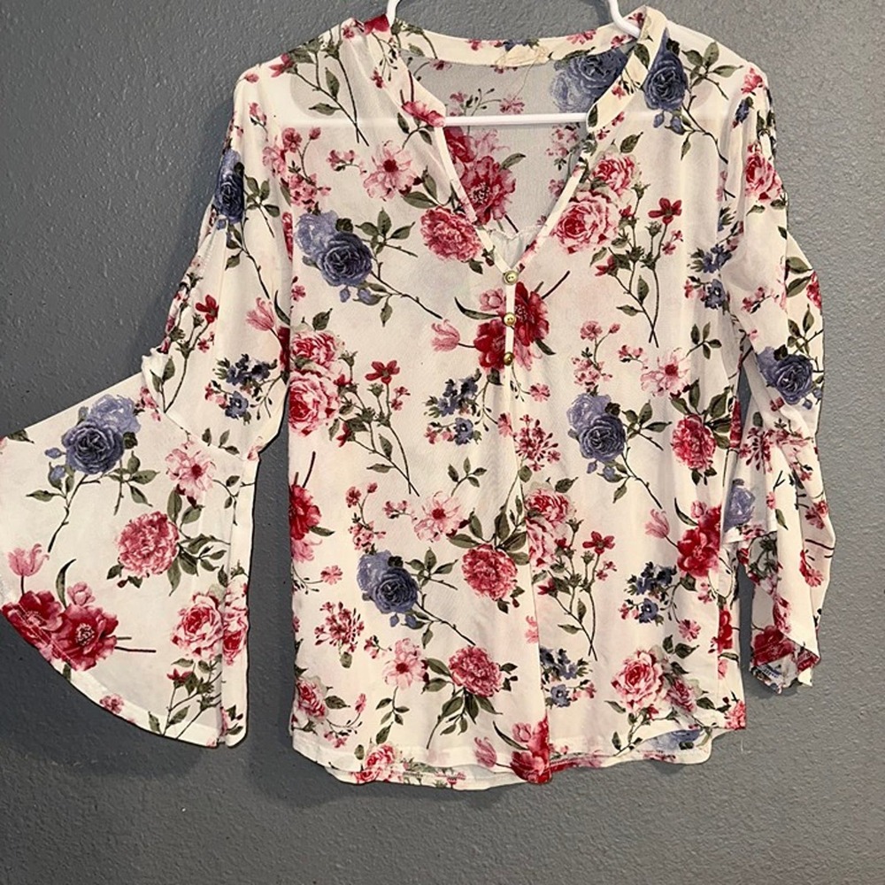Ember Floral Button Blouse